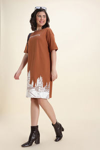 Zivame Harry Potter Knit Cotton Loungewear Dress - Caremal Cafe — thumbnail 5